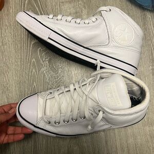White leather Converse